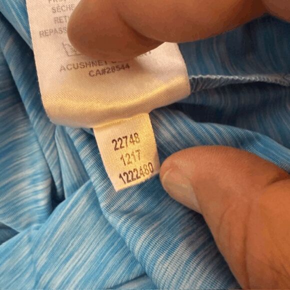 FootJoy Mens ProDry Performance Color Block Golf Polo Shirt White Blue Large - Picture 5 of 6